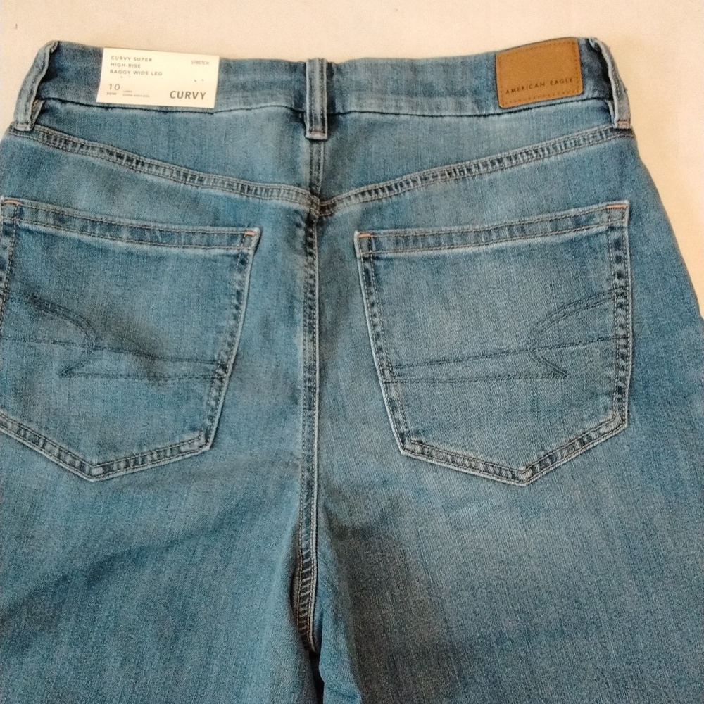 American Eagle Outfitters Women's Distressed Blue Boyfriend Jeans - Picture 7 of 7